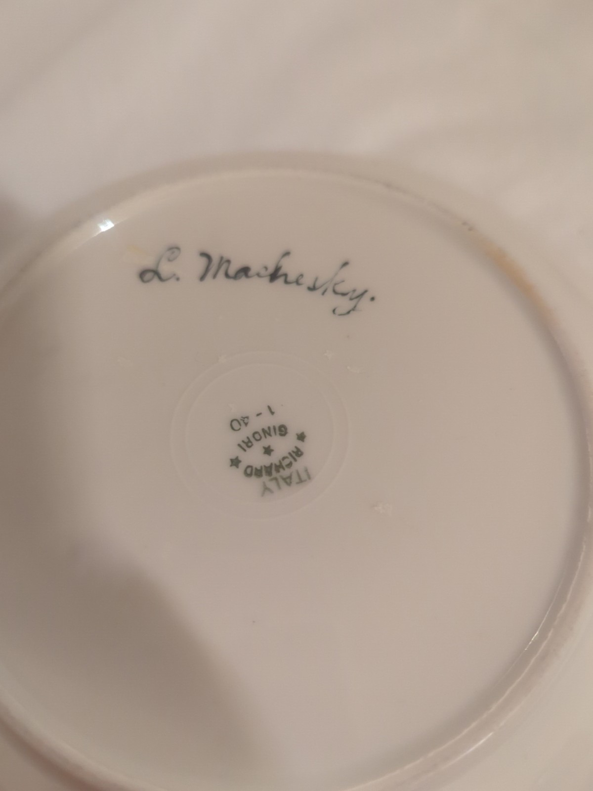 Richard Ginori Tea Cup, Saucer, Dessert Plate Signed Antique Rare See Picts 3100