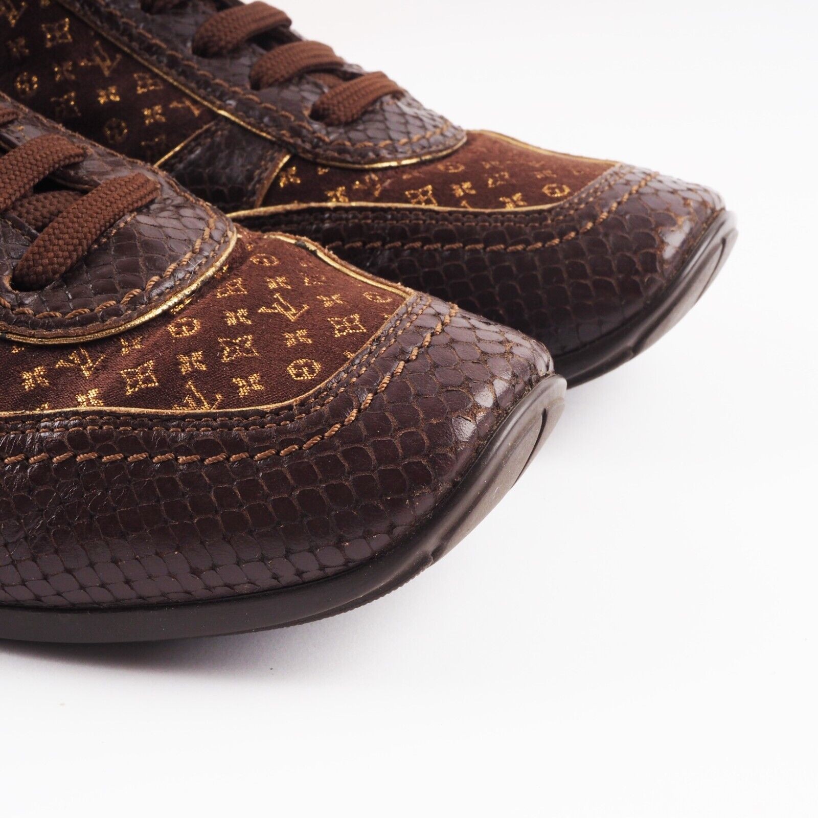 LOUIS VUITTON Python Brown / Gold Luxury Designer… - image 12
