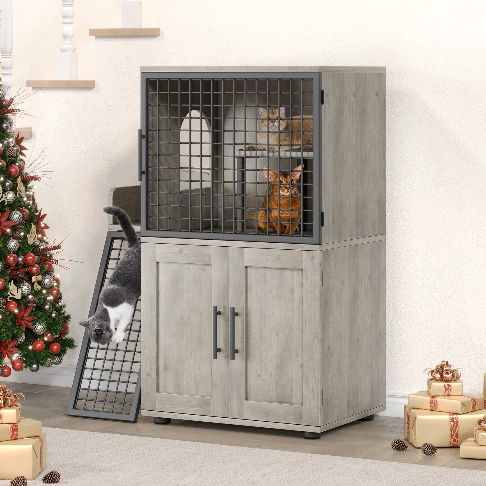 Cabinet With Play Platform, Ladder & Private Enclosure