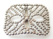 Antique French France Steel Cut Riveted Single Shoe Buckle Clip