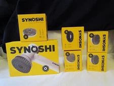 SYNOSHI Rechargeable Battery Power Spin Scrubber NEW + 5 Accessory Heads lot A