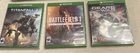 Xbox One Game Lot Of 3 shooting games Titanfall 2 Gears of War 4 Battlefield 1