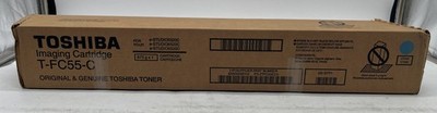 Genuine Toshiba TFC55C (T-FC55-C) Cyan Toner Cartridge, OEM