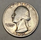 1935 (90% SILVER) Washington Quarter