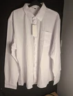 Men's White Dress Shirt XL Long Sleeve Regular Fit Wrinkle Free Business Casual