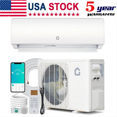  9000 BTU Mini Split Air Conditioner Heat Pump System 20 SEER2 230V WIFI Ductles