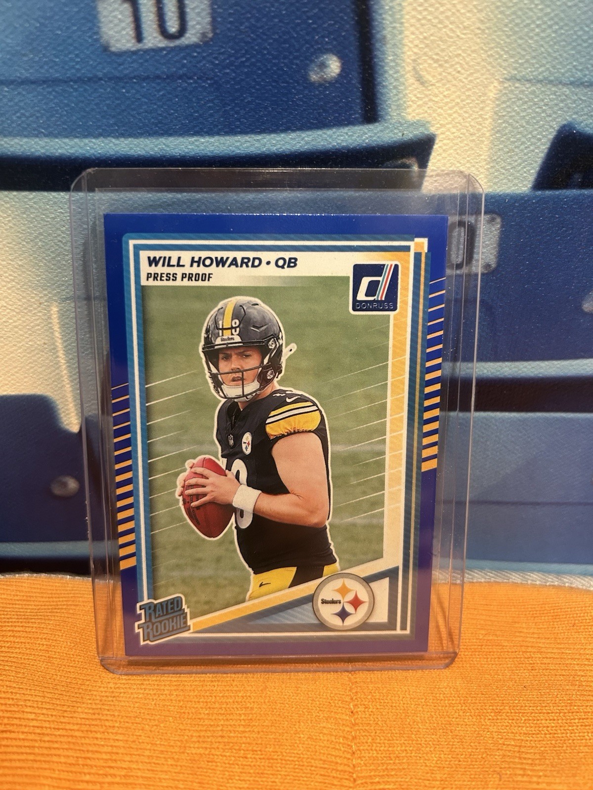 2025 Panini Donruss Rated Rookie Press Proof Blue Will Howard #309 RC