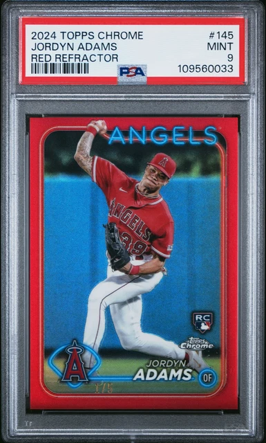 2024 Topps Chrome Red Refractor #145 Jordan Adams Rookie RC 1/5 PSA 9