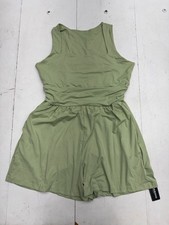 Look Boho Solid Light Green One Piece Tank Romper Womens Size Large NEW