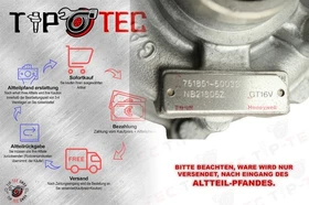 Turbolader 751851-5003S Skoda Superb II Kombi Seat Leon Altea 03G253014FX 03G253