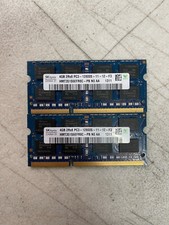 SK hynix 4GB 2Rx8 PC3 - 12800S SODIMM  HMT351S6EFR8C-PB  8GB Total Lot of 2 