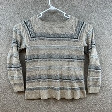 Chaps Women's Sweater Size Large Gray Long Sleeve Pullover Multicolor Knit