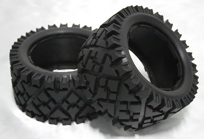 2pcs Rear All Terrain Wheel Rim Tire for 1/5 HPI ROVAN KM BAJA 5B 