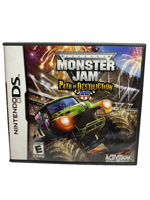 Nintendo DS Monster Jam: Path of Destruction Complete Manual + Case