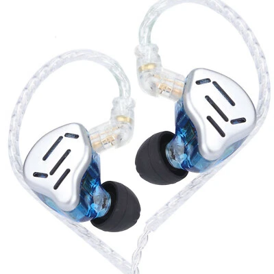 KNOWLEDGE ZENITH KZ ZAX Premium High-End Professional 16 Treiber HiFi In-Ear Kopfhörer Mic Silber