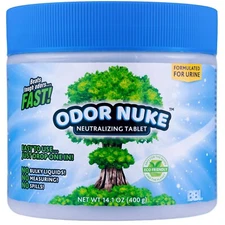 ODOR NUKE Tablets: Professional Human Urine Smell Remover Odor Eliminator 14.1oz