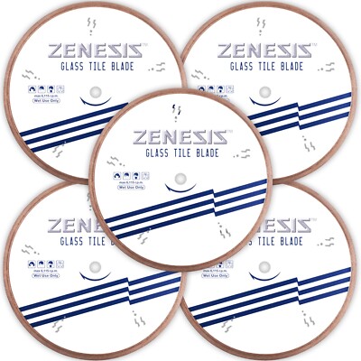 ZENESIS Diamond Blade Glass Tile 4 inch | 5 Blade Set
