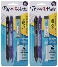Paper Mate Profile Mech Mechanical Pencil Set 0.7 mm #2 Pencil Lead 4 count