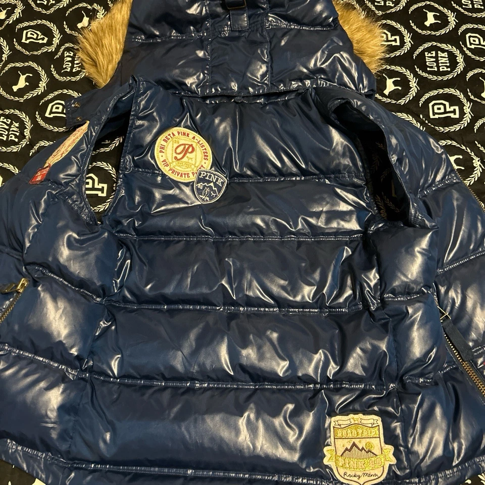 Victoria's Secret розовый редкая винтажный пуховик жилет - Изображение 2 из 4