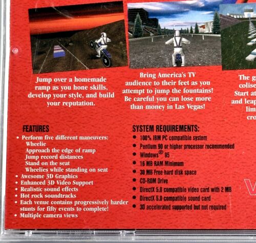 Vintage 90s EVEL KNIEVEL 3D Stunt Video Computer Game CD-ROM Windows 98/95 1998 - Picture 3 of 4