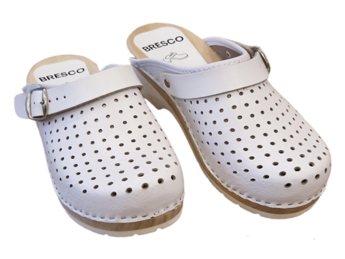 Nursing Wooden Clogs White Wooden Shoes Clogs With Holes Handmade Clogs