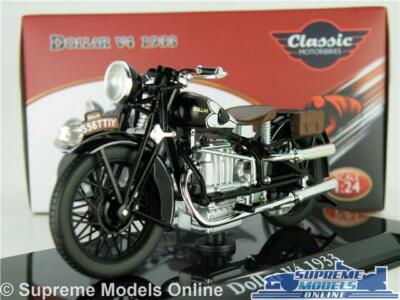 DOLLAR V4 MOTORBIKE MODEL 1933 1:24 SCALE BLACK IXO CLASSIC ATLAS 