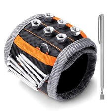 Magnetic Wristband with Strong Magnets for Holding Screws, Nails, Drilling Bits
