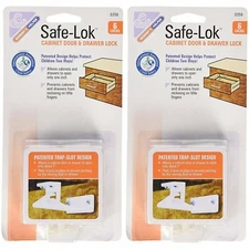 2PK Mommy's Helper Safe-Lok Cabinet & Drawer Locks w/ Disable Baby Safety 70361