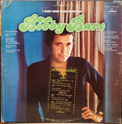 Bobby Bare    I need some good news bad,  MERCURY  SR 61342, LP, COUNTRY