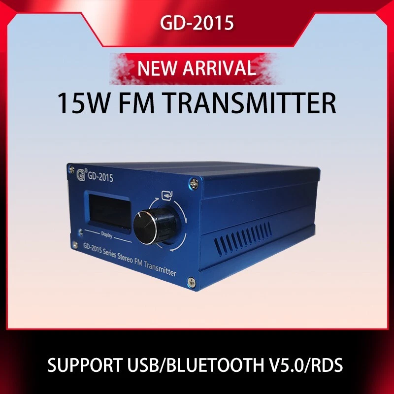 15W FM Transmitter Stereo USB Play Radio Station Transmitter Chips QN8007 TNC - Image 4 of 4