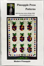 NEW 2015 Pineapple Press Sewing Pattern Modern Pineapple Lap Quilt 52x75 16158