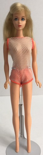 Vintage Twist N Turn Blonde Barbie Original Shorts & Fishnet Covering #1160 READ