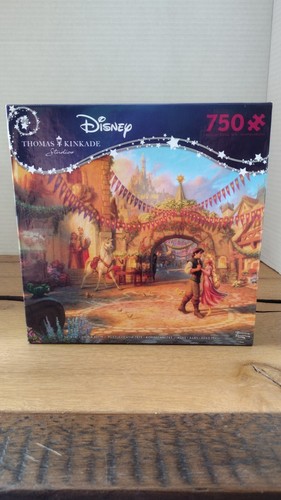 Disney Kinkade Disney Rapunzel Dancing in the Sunlit Courtyard 750 P Puzzle New