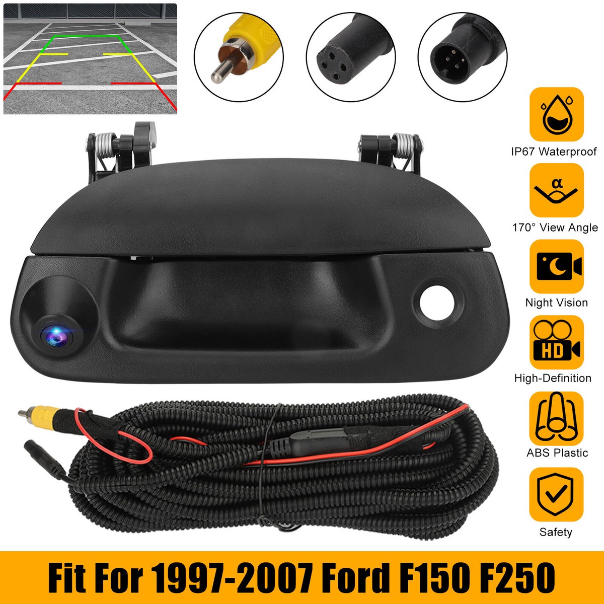 Tailgate Handle Camera Kit For Ford F150 F250 F350 1997-2003 2004