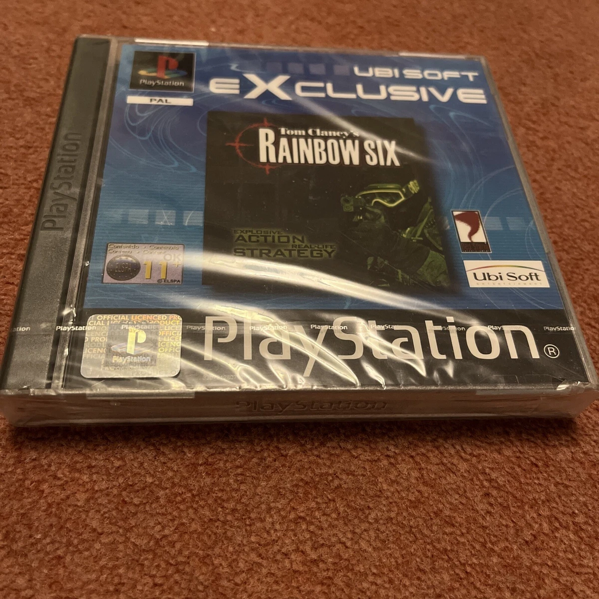 Jeu Tom Clancy's Rainbow Six PS1 PAL FR Black Label - Complet Avec Notice (CIB) - Très Bon état