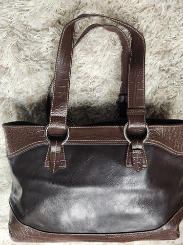 Y2K Vintage Tommy Hilfiger Brown Handbag Purse Shoulder Bag 11 X 4 X 15 - Picture 2 of 18