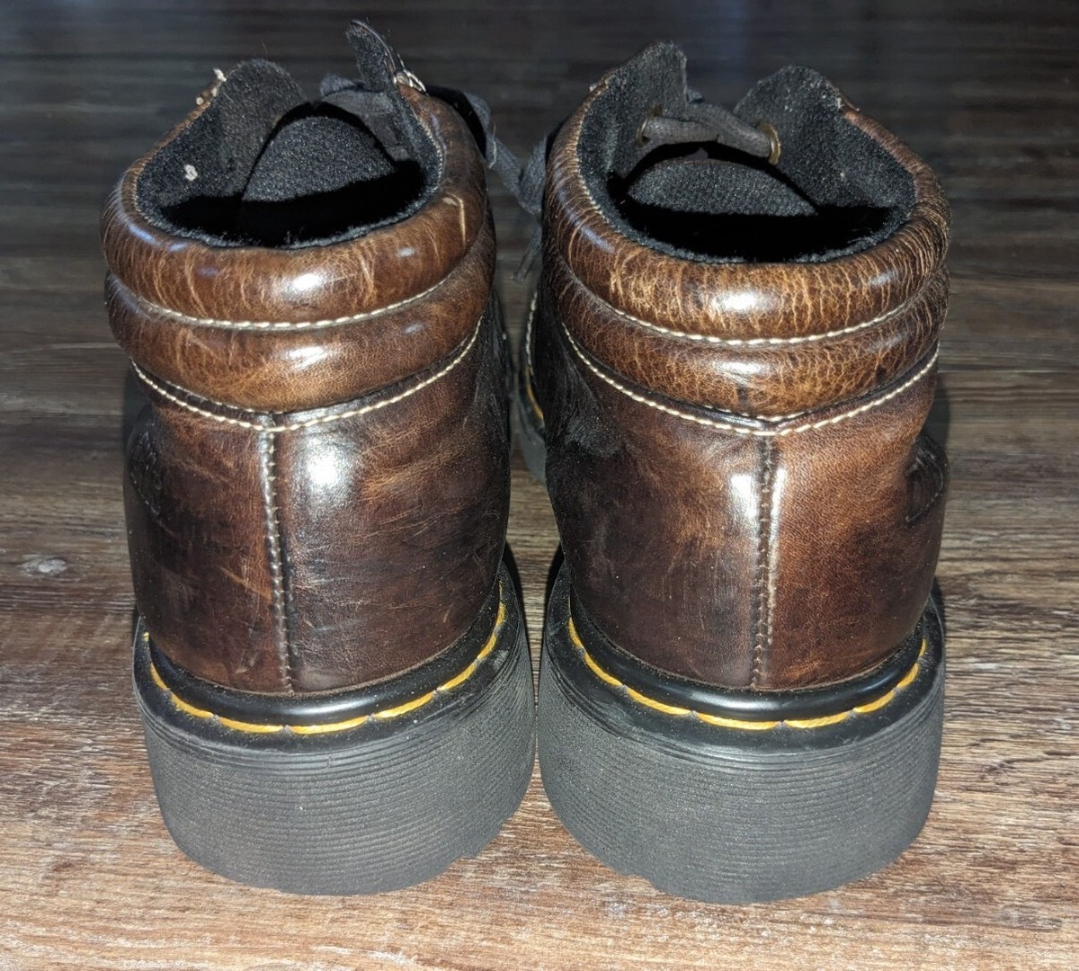 Vintage Dr Martens 9231 brown leather 5 eye ankle boots mens 