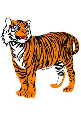 Riesiger XXXL Autoaufkleber Sticker Tiger Aufkleber
