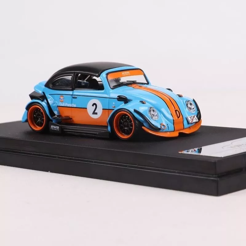 HKM 1:64 RWB Gulf Beetle VW Convertible #2 Sports Model Diecast