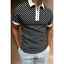 thumbnail 4  - Polo T Shirt Men Zipper Collar Fashion Golf Long Short Sleeve 2 Tone Zip Tee Top