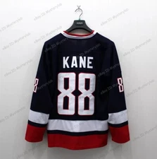 Retro 2010 US Kane #88 Ice Hockey Jersey  Custom Any Name Number Stitched Blue
