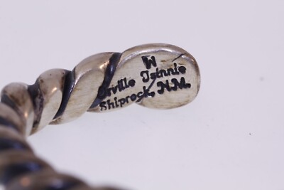 Orville Tsinnie Navajo Sterling Silver 9.05mm Native Twisted Cuff