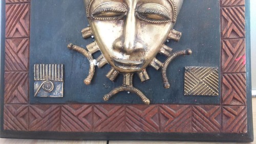 maschera africana in bronzo. Maschera in bronzo Africain - Foto 8 di 12
