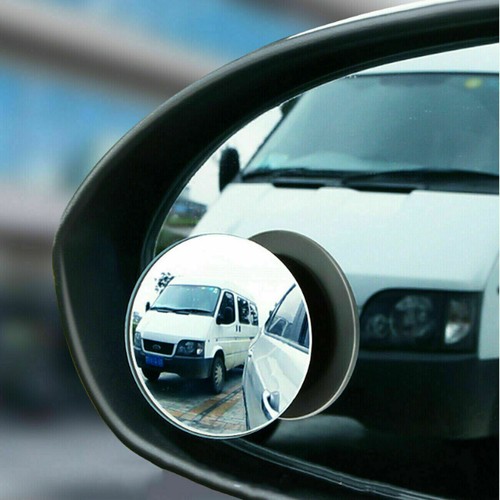 2x Round Blind Spot Mirror HD Glass Frameless Convex Rear View Mirror Car Parts - Picture 11 of 12