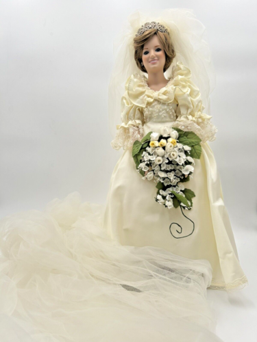 Danbury Mint The Princess Diana Bride Wedding Porcelain Doll With Original Box