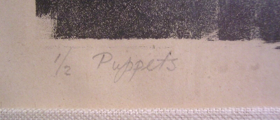 复古现代立体派面孔石版画 Myril Adler 20 世纪 60 年代 — 第 4/4 张图片