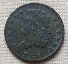 1826 Classic Head Half Cent 1/2c - Free Shipping