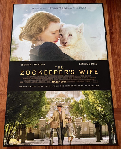 The Zookeepers Wife 2017 Double Sided Original Movie Poster 27" x 40" Rolled