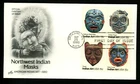 AMERICAN INDIAN MASKS TLINGIT BELLA chilkat INDIANS 1980 ARTCRAFT CACHET FDC UNA