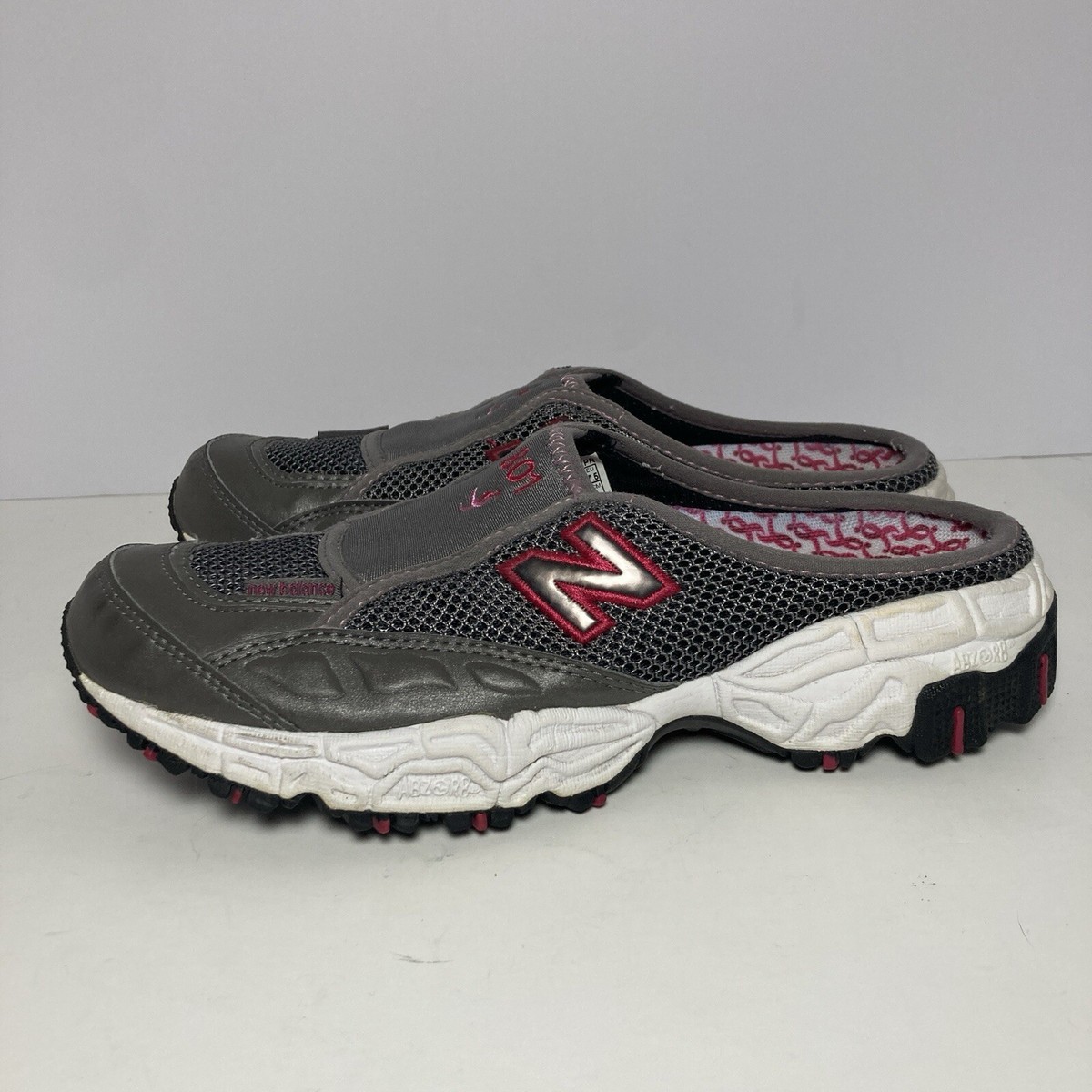 New Balance Women’s 801 Susan G Komen Gray Pink Slip On Mule Sneakers Size